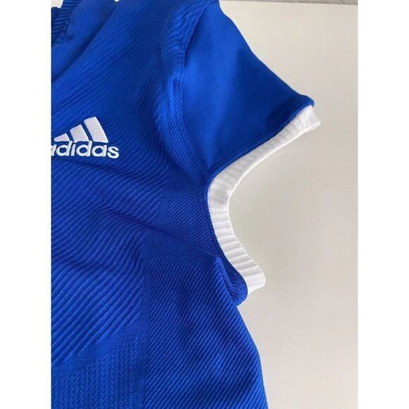 Adidas Techfit Primeknit Football Jersey Men’s Sz L Blue Compression Fit NO TAG - Picture 4 of 12